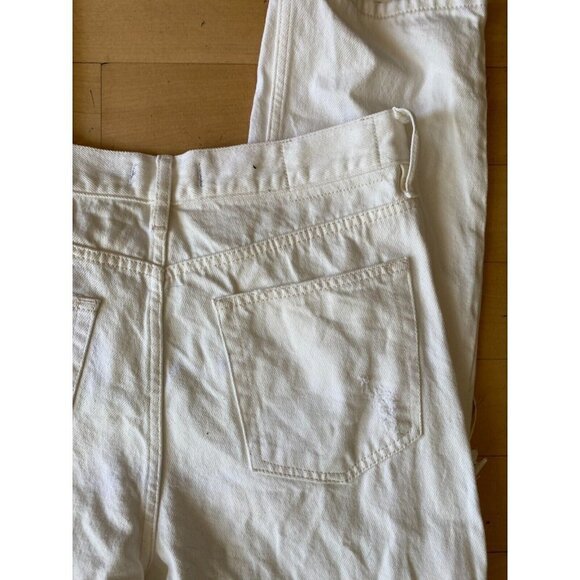 WE the Free - Free People Womens jeans sz 30 "the Lasso" white distressed denim - Picture 11 of 11